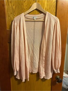 Cato Blush Pink Open-Front Women's Cardigan
